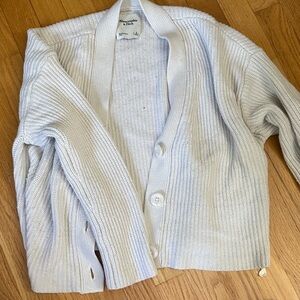 Abercrombie & Fitch Women's white Knit Button-Front Cardigan